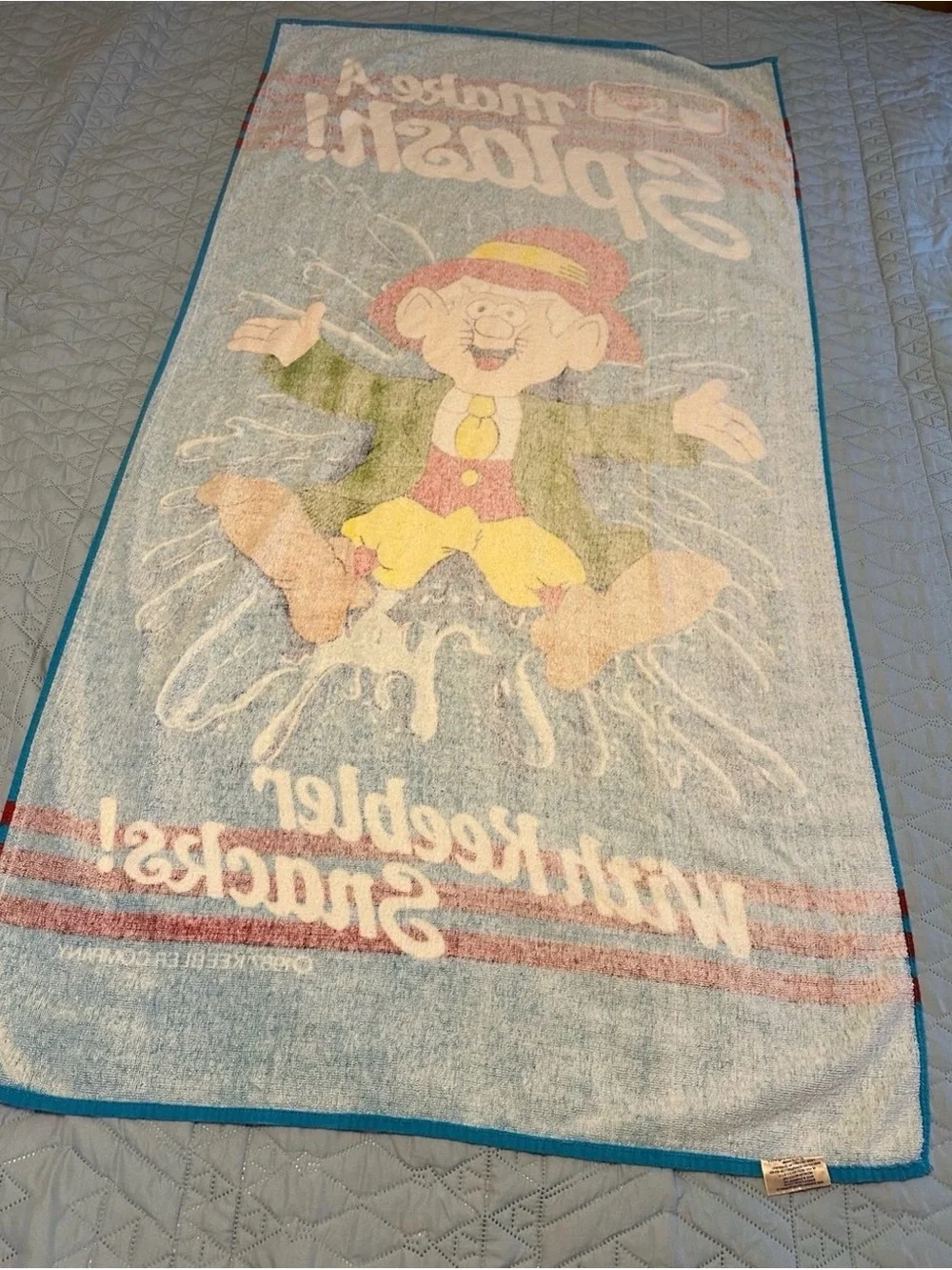 Keebler Elf Make A Splash Keebler Snacks Vintage 1987 Beach Towel Like New